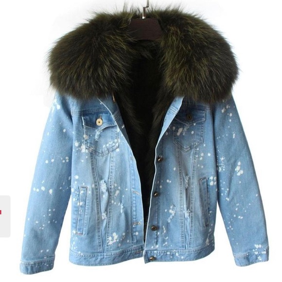 90’s Distressed grunge paint splatter denim jean jacket - Picture 3 of 11